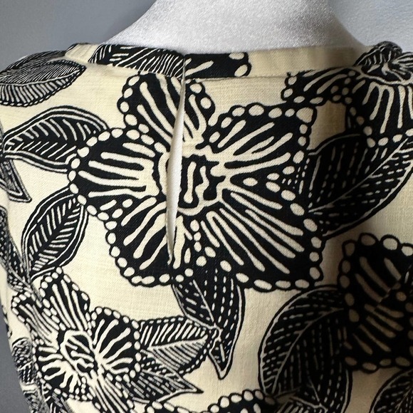 J Crew Polynesian Floral Fit and Flare Cotton Blend Dress Size 4 - Picture 4 of 8